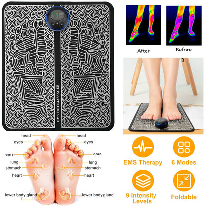 US Local Foot Massage Pad Electric Stimulator Massager