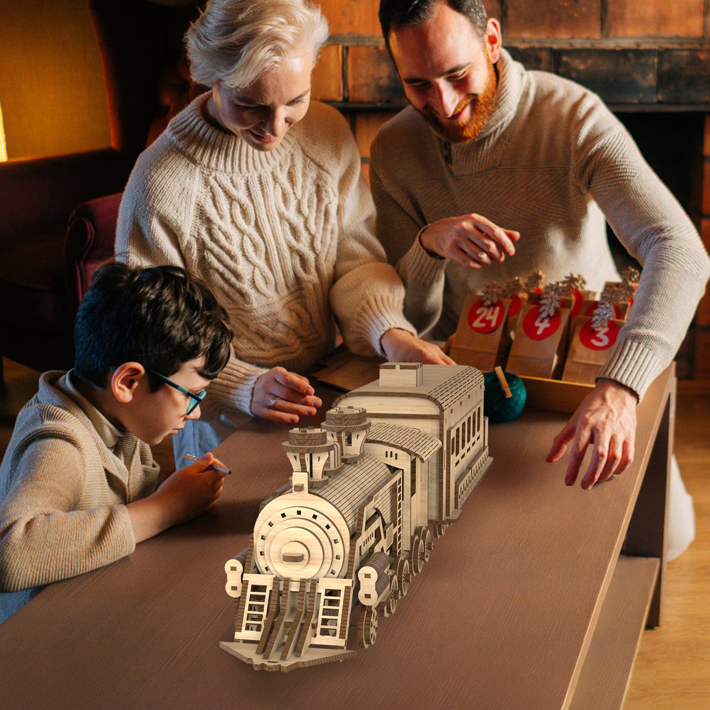 US Local Home Fashion Simple Garoustan Train Puzzle Toys