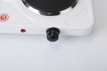 US Local 1 Pc 2000W Double Electric Burner Double Hot Plate With 5 Gear Temperature Control