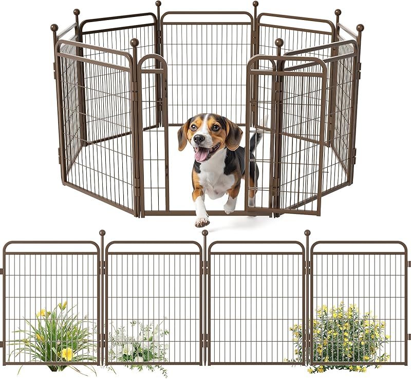 US Local Gardner Pet Dog Fence Indoor And Outdoor Small And Medium Dog Foldable With Gravity Automatic Lock Pet Activity Fence
