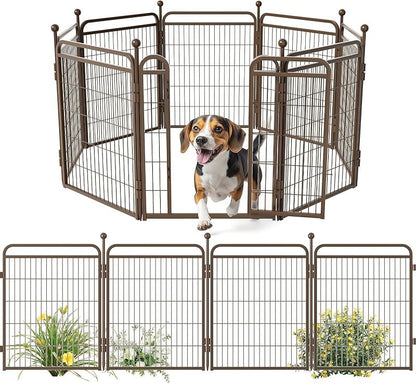 US Local Gardner Pet Dog Fence Indoor And Outdoor Small And Medium Dog Foldable With Gravity Automatic Lock Pet Activity Fence