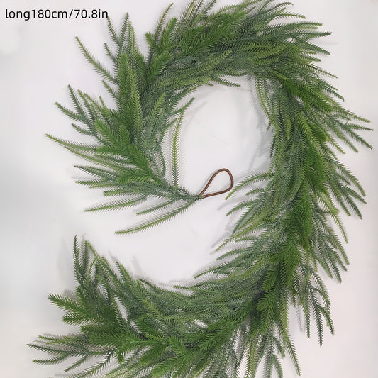 Christmas Decoration Soft Rubber Pine And Cypress Rattan Door Hanging