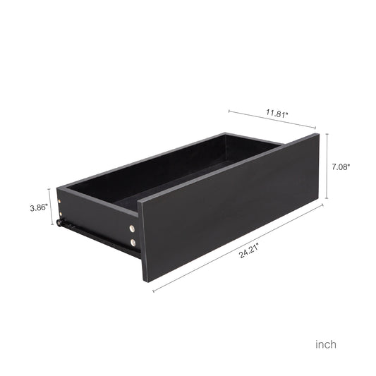 US Local 4 Drawer Dresser, Chest Of Drawers Without Handle,Black Dresser For Bedroom Waterproof, Modern Wooden Cabinet With Sturdy Frame For Living Room, Entryway, Bedroom, Hallway, Office