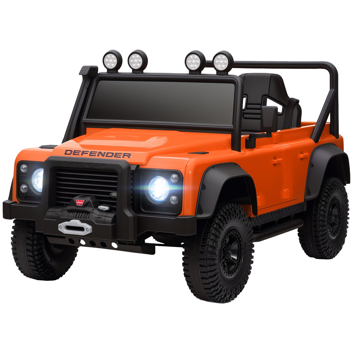 US Local Electric Car For Remote Control, Dual Motors, Spring Suspension, LED Lights, Orange