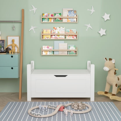US Local White Rubber Wooden Toy Box
