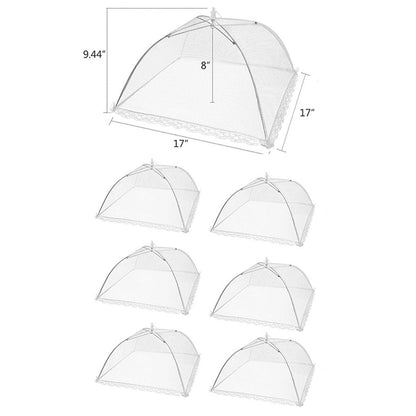 White Large Rectangular Dish Cover With Removable And Washable Mesh