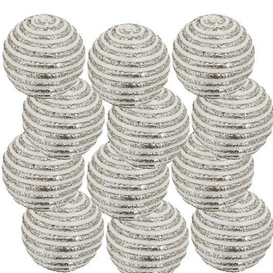 US Local D3.9 Christmas Ball Ornaments, Plastic Decorative Hanging Ball Christmas Tree Ornaments For Holiday Party Decorations, Set Of 12