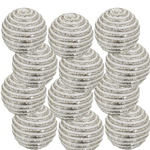 US Local D3.9 Christmas Ball Ornaments, Plastic Decorative Hanging Ball Christmas Tree Ornaments For Holiday Party Decorations, Set Of 12