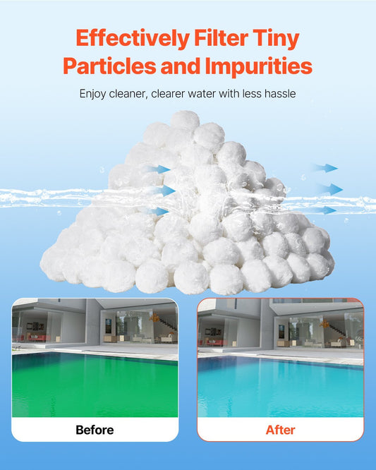 US Local Pool Filter Balls For Sand FilterPump 3.5 Lbs Reusable For Swimming Pool