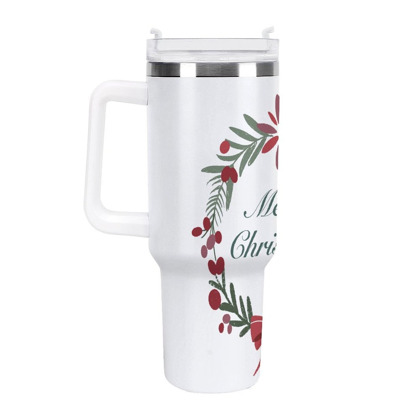 PHDT00328 POD US Local Tumbler 40 oz Large Capacity Car Cup Christmas Wreath