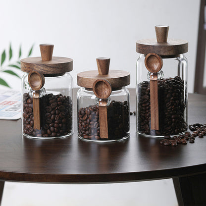 重复 US Local 3Pcs Glass Coffee Jars With Spoons,Candy Jars,Biscuit Jars,Storage Jars,Tea Jars