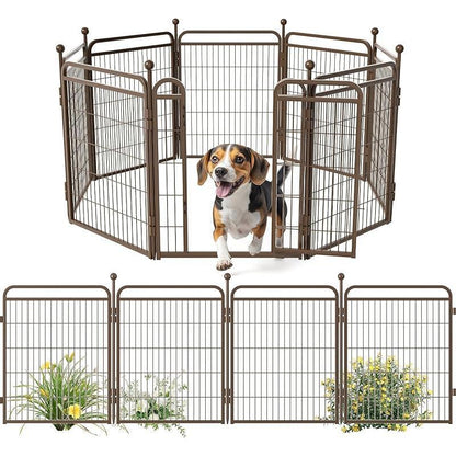 US Local Gardner Pet Dog Fence Indoor And Outdoor Small And Medium Dog Foldable With Gravity Automatic Lock Pet Activity Fence