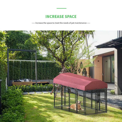 US Local 12 Pieces Square Tube Wire Running Cage Black Running Cage Single Door