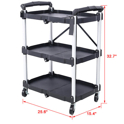 US Local Iron Plastic Folding Service Cart