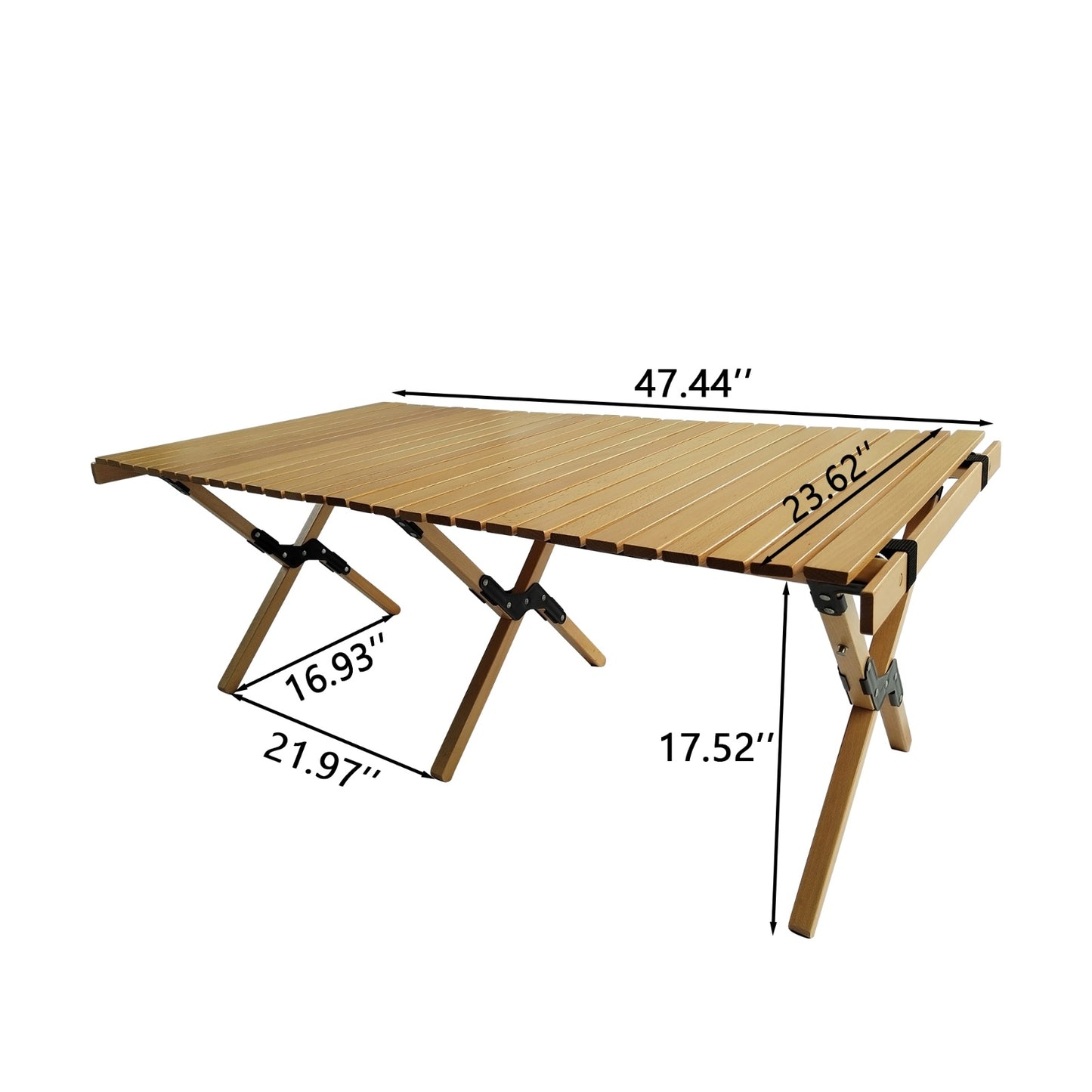 US Local Multi-Function Foldable Wooden Patio Dining Table, Natural - Indoor Outdoor
