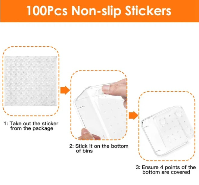 US Local 25 Pcs Clear Plastic Drawer Organizers Set