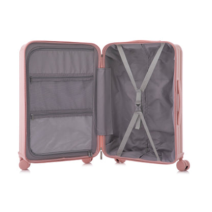 US Local 20 24 28 3 Pcs Set In ABS Spinner Wheel Luggage, Carry On Suitcase, With Cup Holder & USB Port Phone Holder