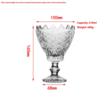 Fine Rod Champagne Drink SUNFLOWER Ice Cream High Leg Thin Wall Red Wine Cup