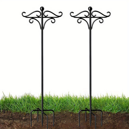 US Local Adjustable Height Rust-resistant Heavy-duty Shepherd Hooks, Bird Feeder Poles, Outdoor Garden Stakes, For Hummingbird Feeders, Plant Baskets, Hanging Outdoor Solar Lights, Lanterns
