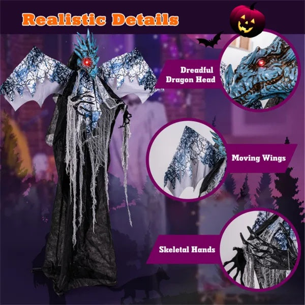 6 'Halloween Decorations With Poseable Wings And Arms