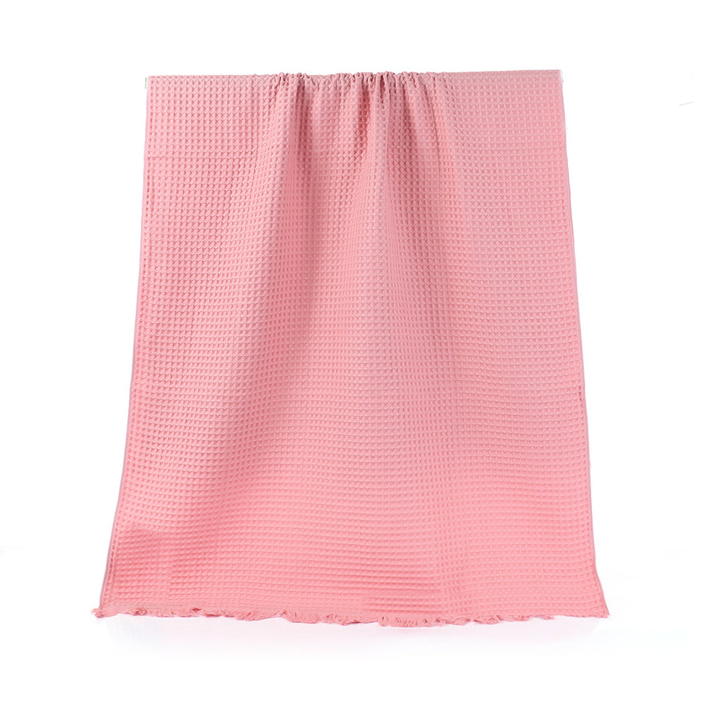 A Class 1/2/6 pcs 6 Color 40s combed cotton waffle bath towel with tassels FT