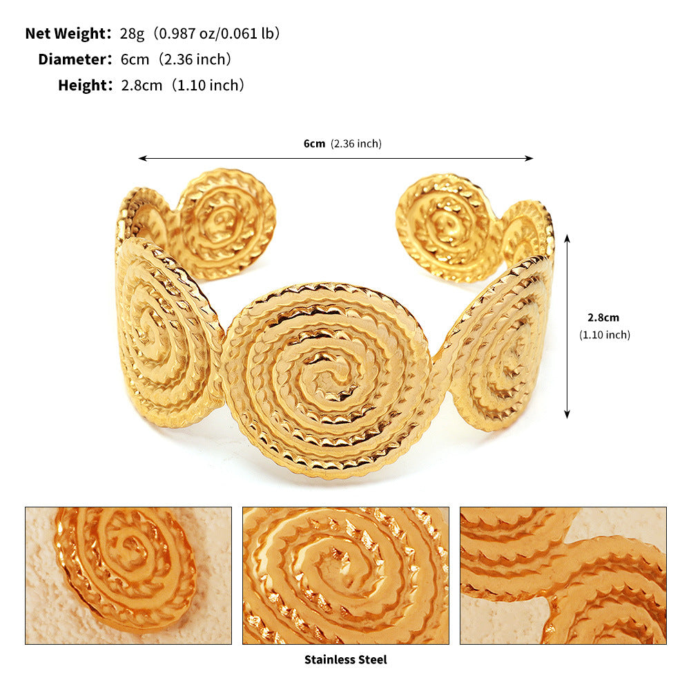 New Stainless Steel Bracelet Light Luxury 18k Geometric