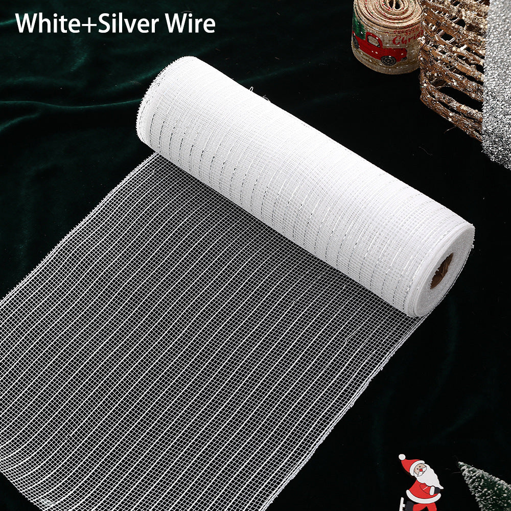 Gold And Silver Mesh Christmas Tree Glitter Mesh Roll Decoration Wedding
