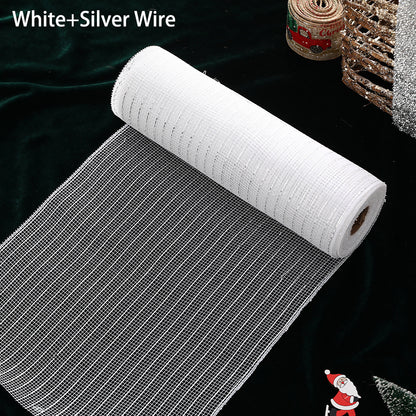 Gold And Silver Mesh Christmas Tree Glitter Mesh Roll Decoration Wedding