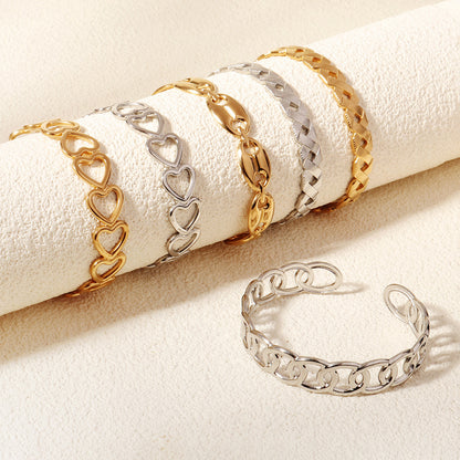 New Stainless Steel Bracelet Light Luxury 18k Geometric