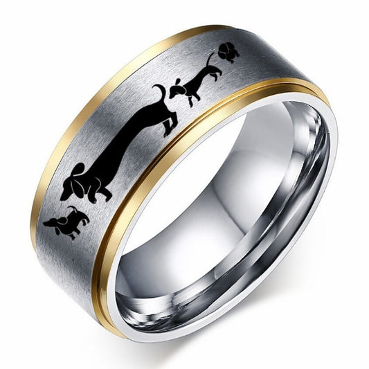 Stainless Steel Little Finger Men's Ring