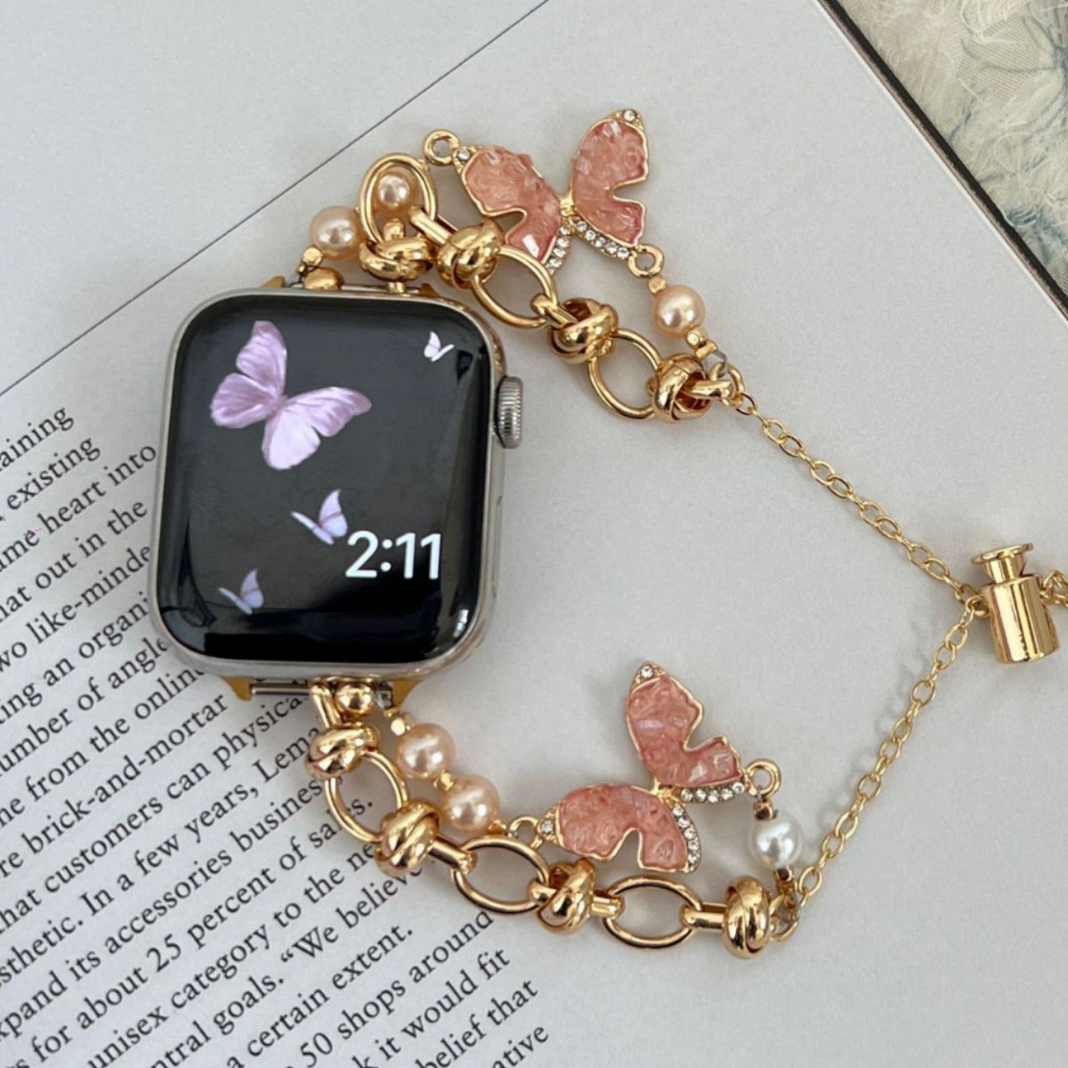 Gravel Butterfly Bead Necklace Series Strap