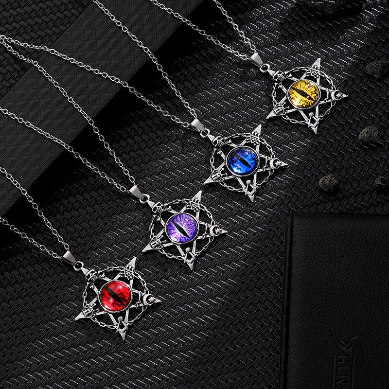 Trendy Retro Five-pointed Star Pendant Alloy Punk Independent Packaging Pendant