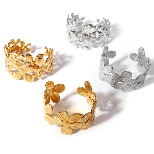 New Stainless Steel Bracelet Light Luxury 18k Geometric