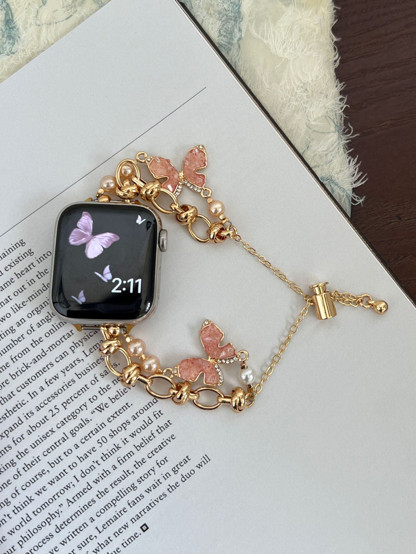 Gravel Butterfly Bead Necklace Series Strap