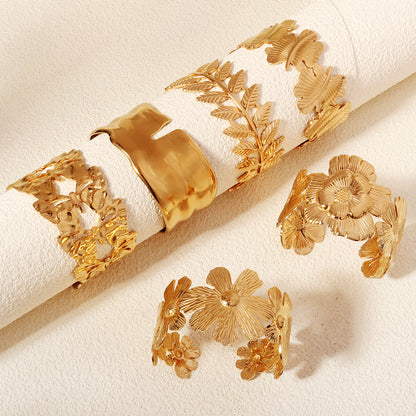 New Stainless Steel Bracelet Light Luxury 18k Geometric