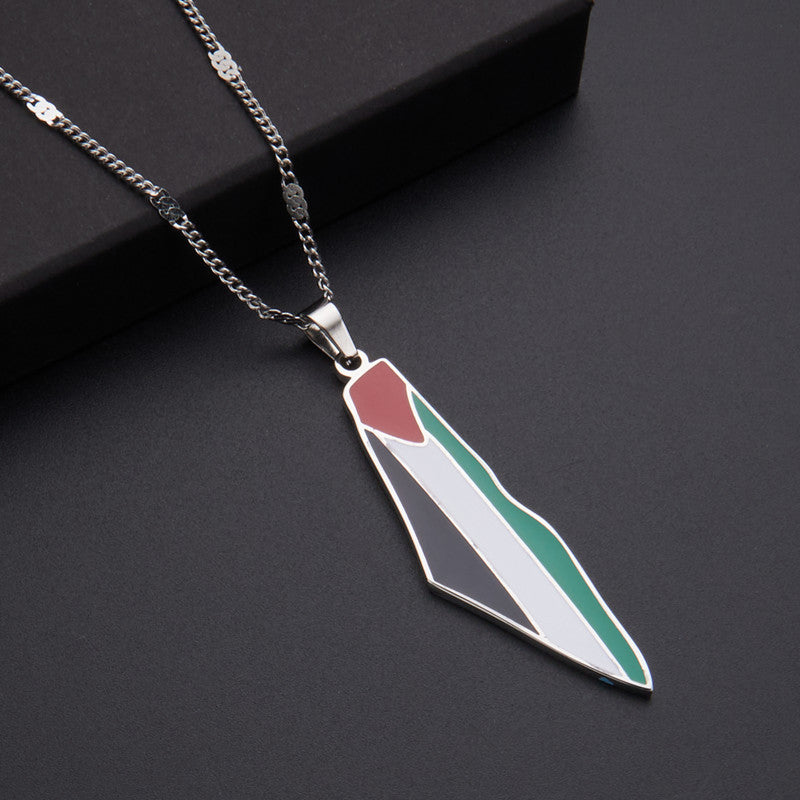 Map Stainless Steel Fashion Personalized Necklace