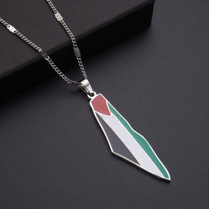Map Stainless Steel Fashion Personalized Necklace