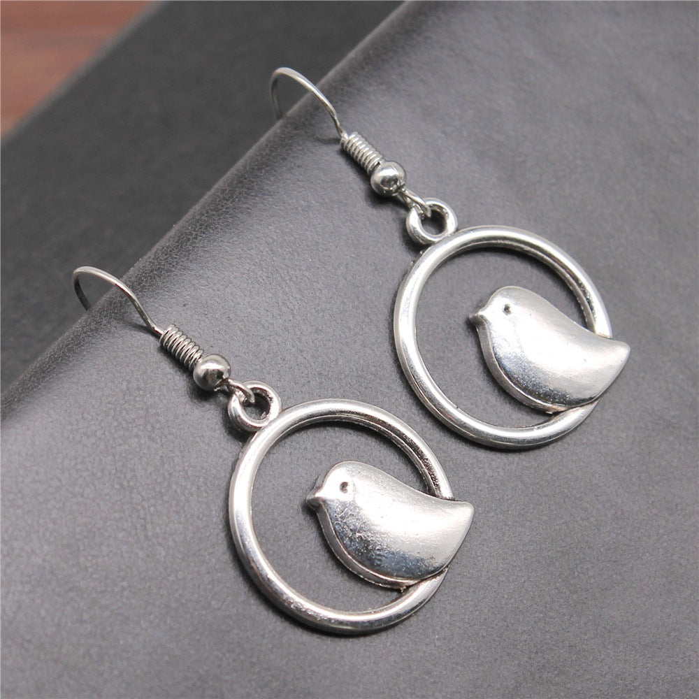 Retro Simple Handmade Ornament Bird Earrings Eardrops