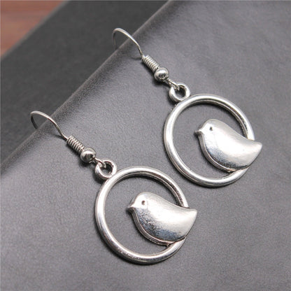 Retro Simple Handmade Ornament Bird Earrings Eardrops