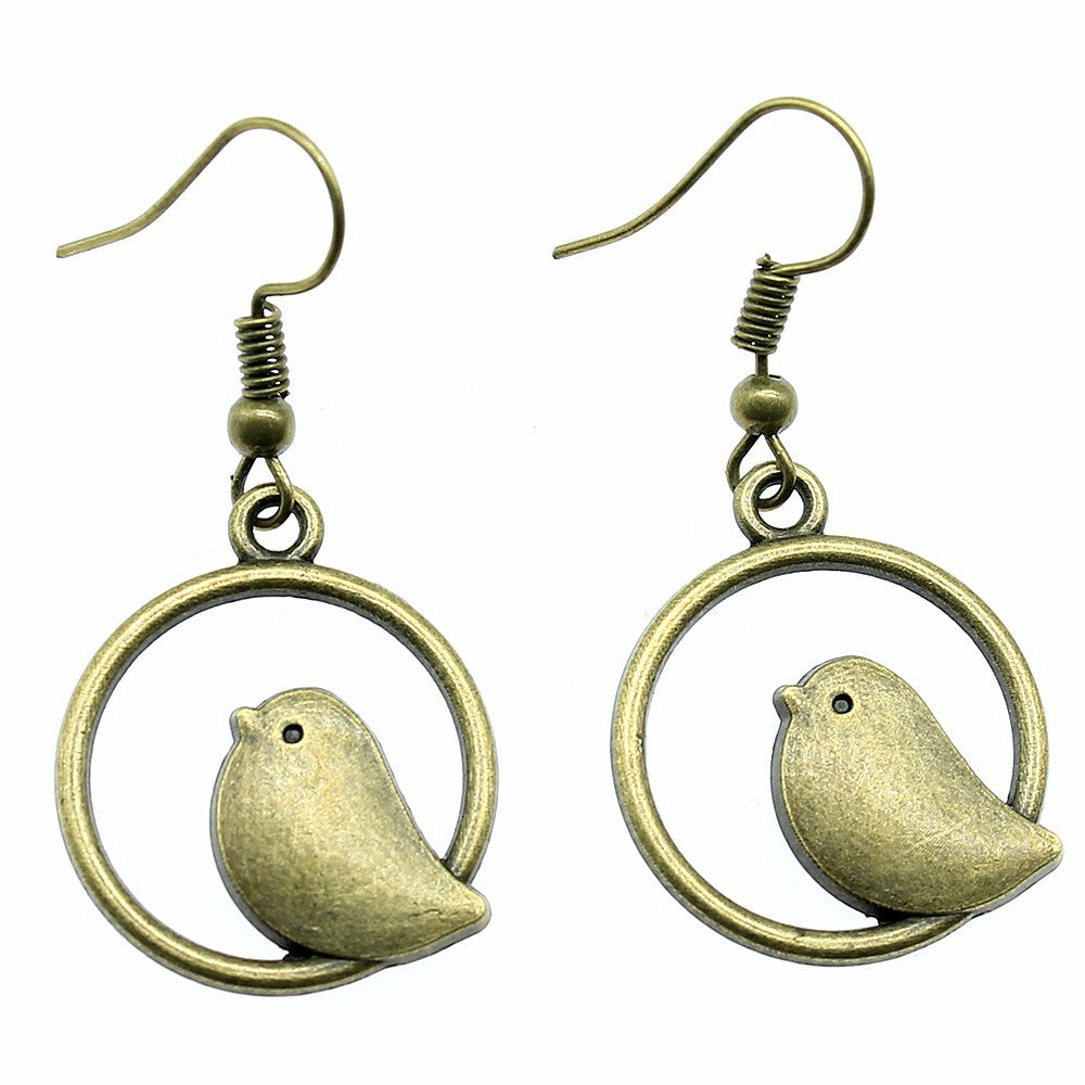 Retro Simple Handmade Ornament Bird Earrings Eardrops