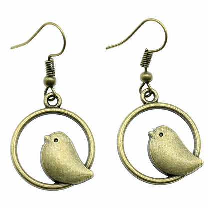 Retro Simple Handmade Ornament Bird Earrings Eardrops