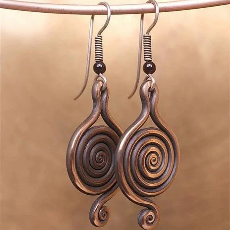 Retro Spiral Psychedelic Earrings For Women Fashion Personality Earrings
