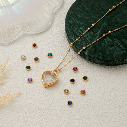 Love Glass Box Diy Necklace 12th Birthday Stone Pendant