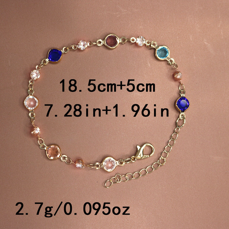 Adjustable Retro Colorful Oil Necklace Eye Bracelet