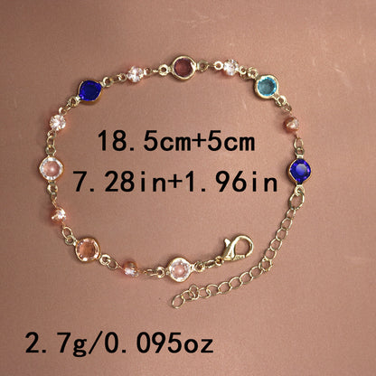 Adjustable Retro Colorful Oil Necklace Eye Bracelet