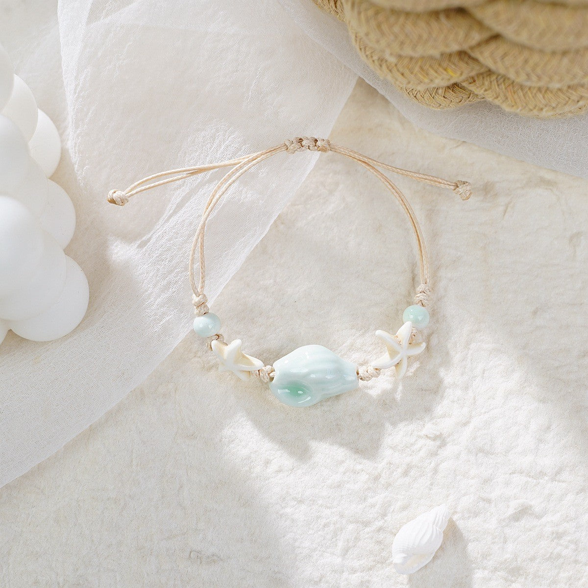 Women's All-match Artistic Marine Shell Carrying Strap