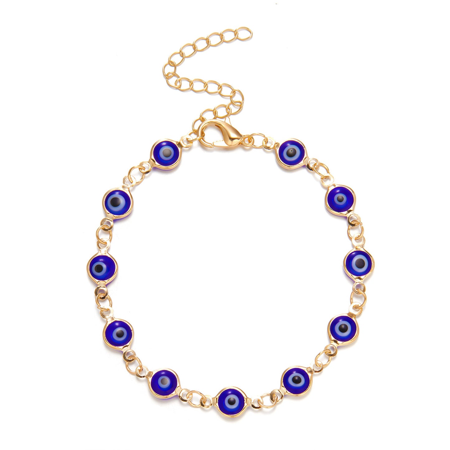 Adjustable Retro Colorful Oil Necklace Eye Bracelet