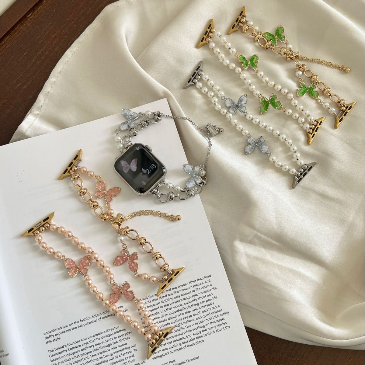 Gravel Butterfly Bead Necklace Series Strap