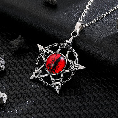 Trendy Retro Five-pointed Star Pendant Alloy Punk Independent Packaging Pendant