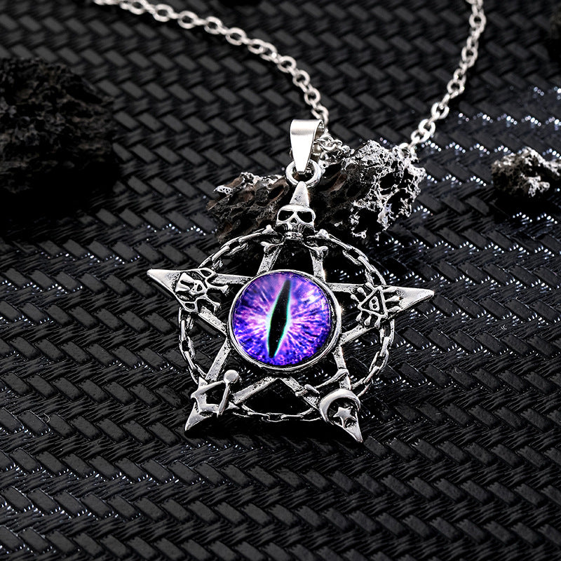 Trendy Retro Five-pointed Star Pendant Alloy Punk Independent Packaging Pendant